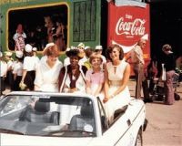 1980 Carnival Queen and attendants ready for the procession.